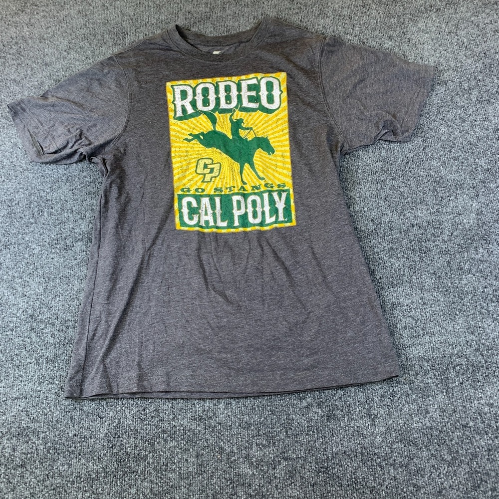 Colosseum Athletics Cal Poly Mustangs Rodeo NCAA T-Shirt Men Medium Heather Gray